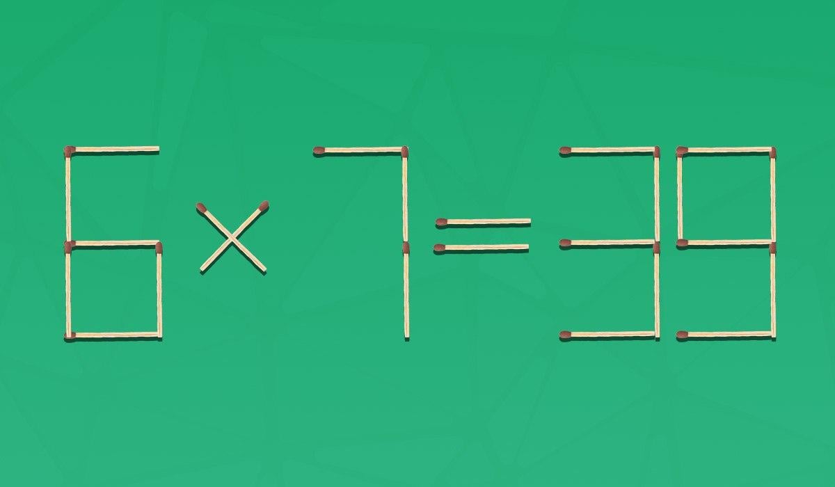 Нужно убрать 2 спички, чтобы равенство стало правильным: быстрый тест для проверки IQ