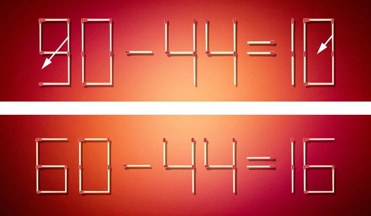 Куди перемістити 2 сірники, щоб рівність стала правильною: непросте завдання