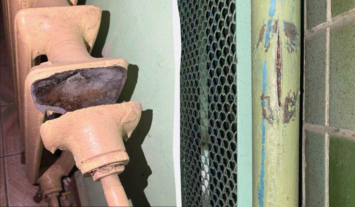 У Києві через відсутність опалення розриває труби, на вікнах квартир з'явився лід (фото)