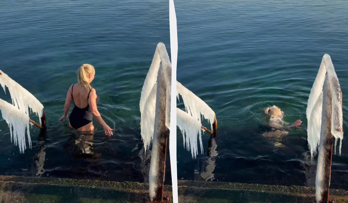 Известная украинская певица нырнула в ледяную воду в Одессе (видео)