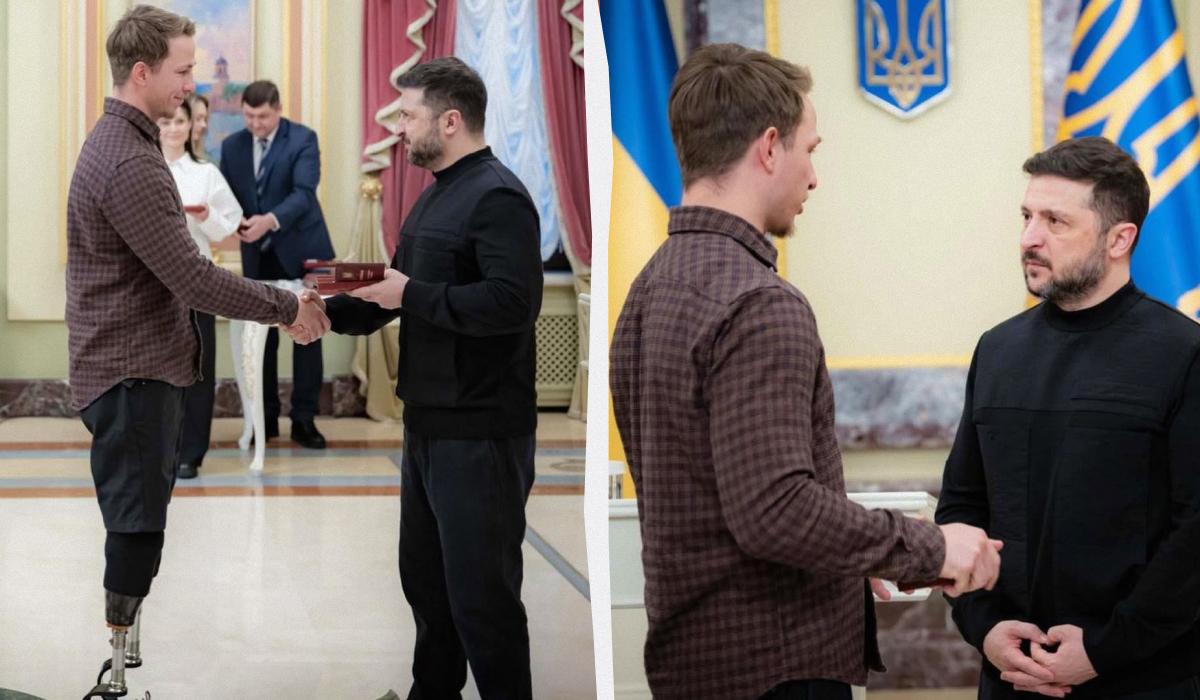 'Не впевнений, що заслуговую': Зеленський вручив Терену почесний орден (фото)