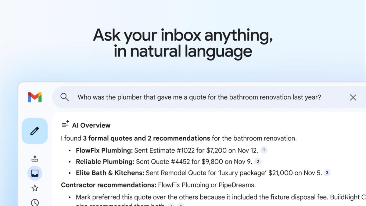 Google добавила Gemini 3 в Gmail: как изменится работа с почтой в 2026 году