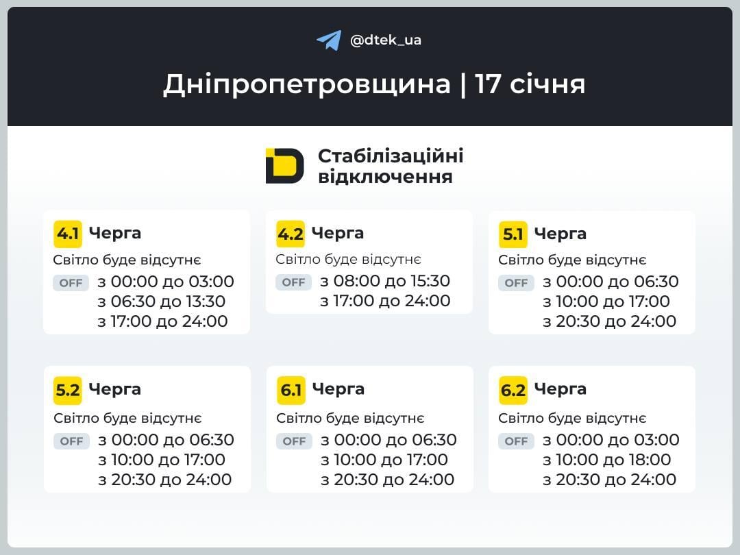 Графики отключений света на субботу: когда и сколько не будет электроэнергии