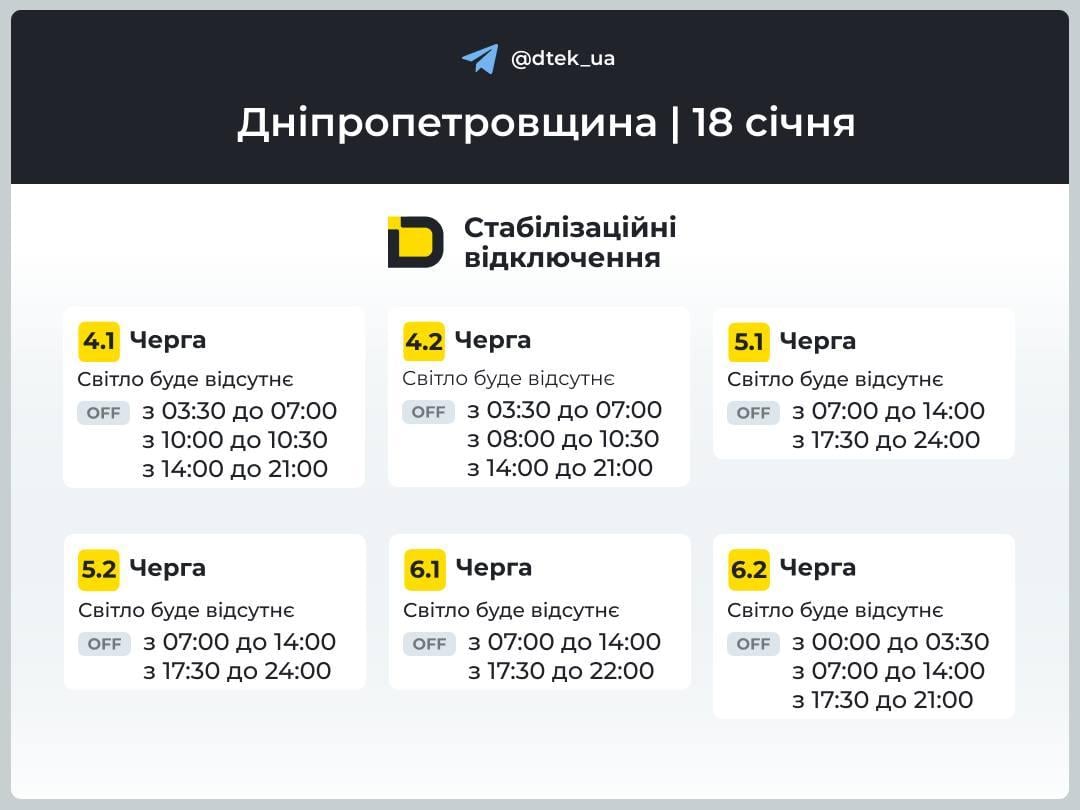 В воскресенье действуют графики почасовых отключений: когда не будет света 18 января