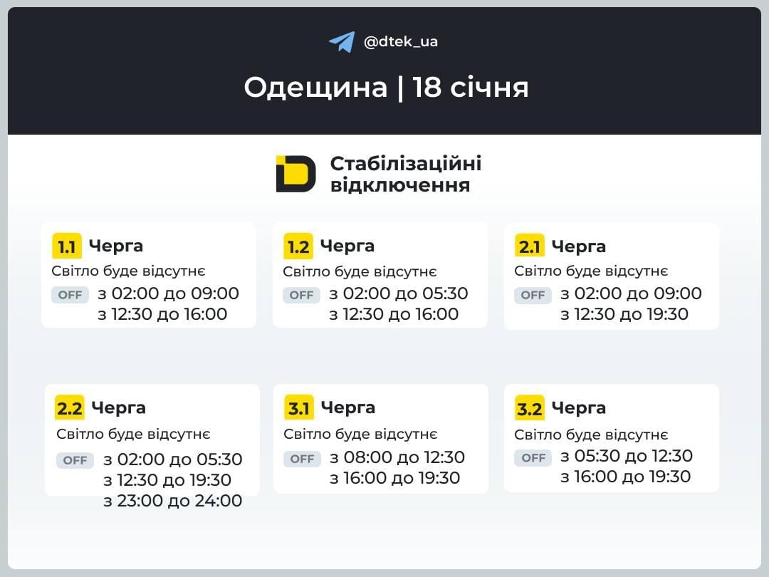 В воскресенье действуют графики почасовых отключений: когда не будет света 18 января