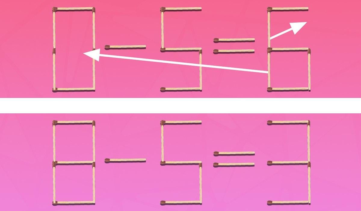 Нужно перетащить 2 спички, чтобы равенство стало правильным: простой тест для проверки IQ