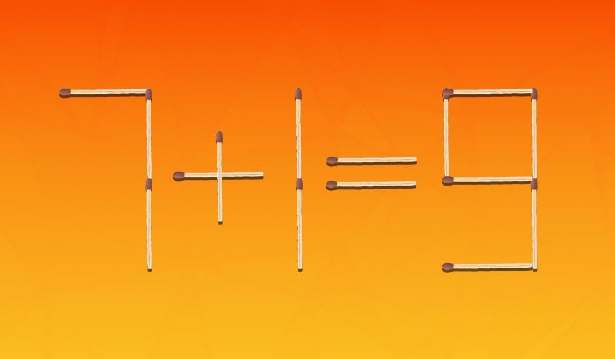 Какие 2 спички нужно переместить: 97% людей не могут ответить за 8 секунд Какие 2 спички нужно переместить: 97% людей не могут ответить за 8 секунд