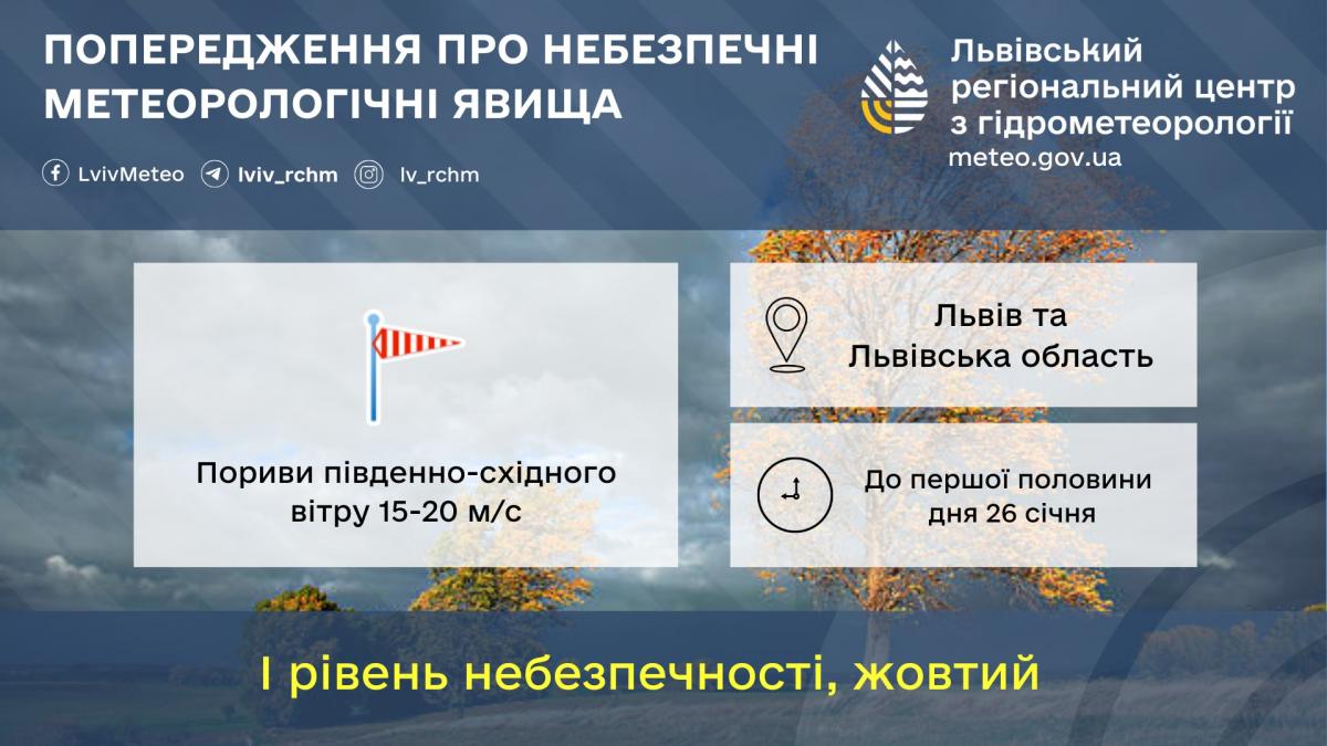 Во Львове ввели I уровень опасности (инфографика)