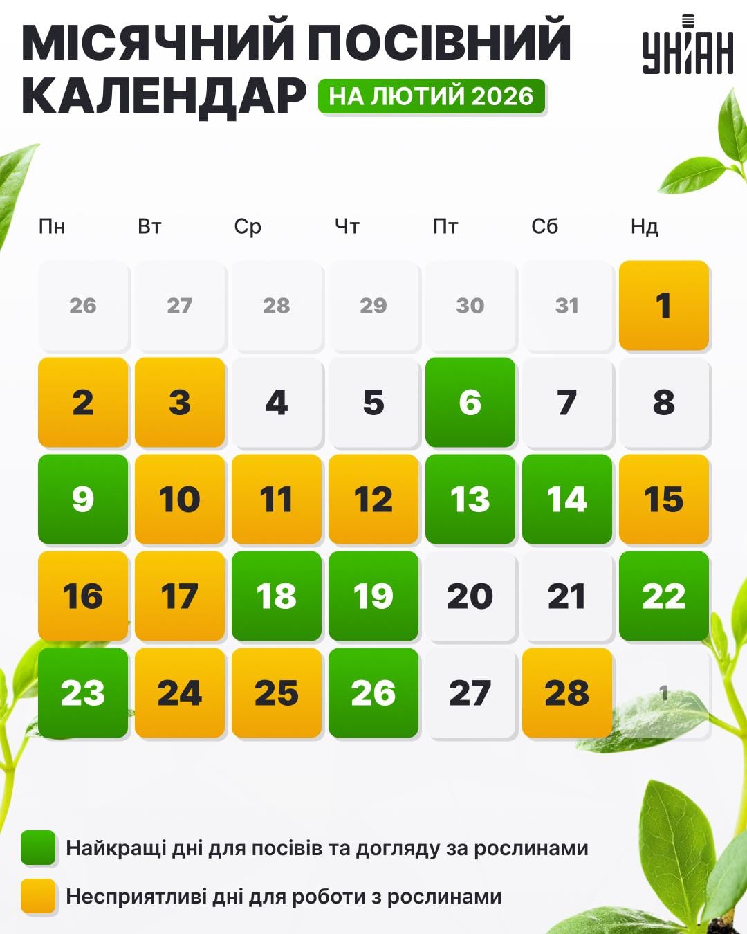 посівний календар