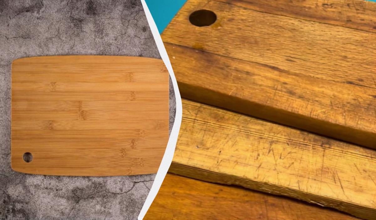Le graffi sulla tavola da taglio di legno favoriscono la crescita di batteri