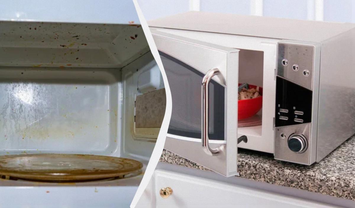 Как помыть микроволновку внутри быстро