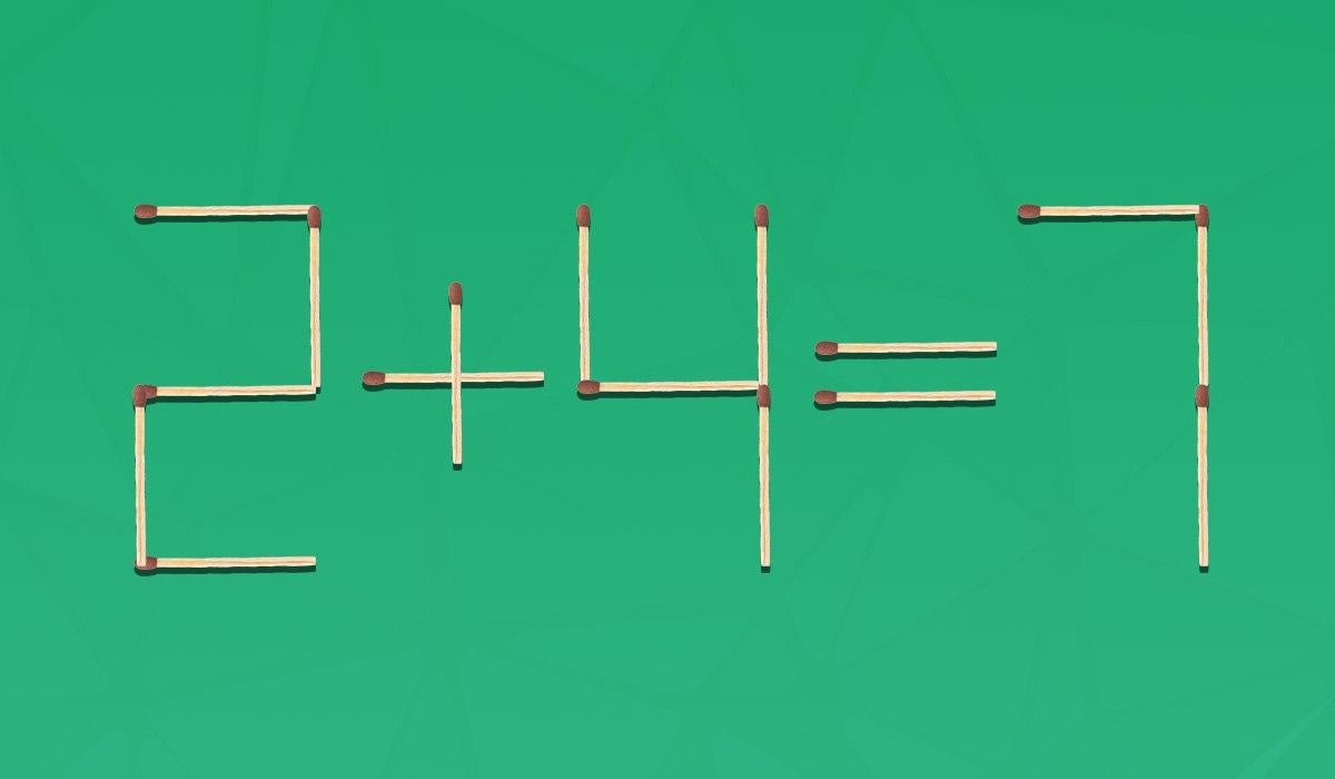 Тільки 2% людей можуть з першої спроби перетягнути сірник, щоб рівність стала правильною