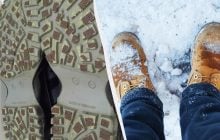 Такая обувь никогда не скользит в гололед: вот что надо приклеить к подошве