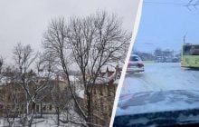 Львов засыпает снегом: в городе объявлен I уровень опасности