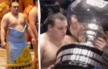 Украинский сумоист Явгусишин второй раз подряд стал обладателем Кубка императора