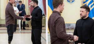 "Не уверен, что заслуживаю": Зеленский вручил Терену почетный орден (фото)