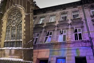 Российский дрон ударил по детской площадке в центре Львова (видео)