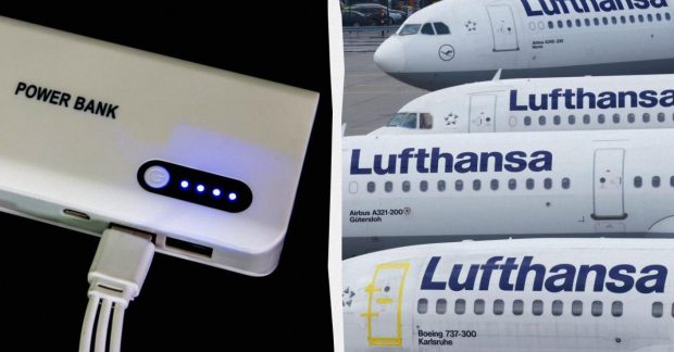 Lufthansa Group вводить жорсткі обмеження на пауербанки в літаках