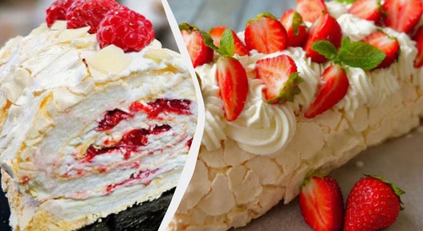 Нежнейший меренговый рулет с маскарпоне: безумно простой рецепт, а вкус как в ресторане