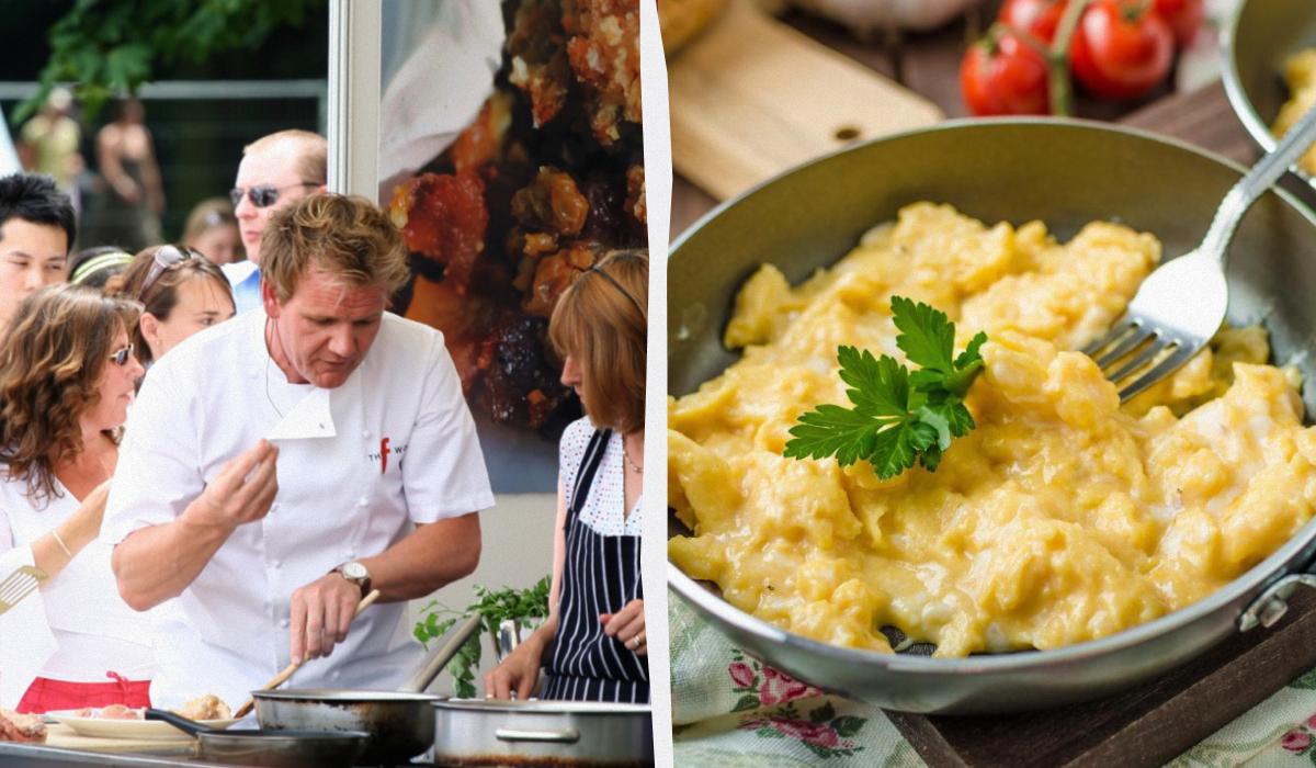 Не просто яичница: Гордон Рамзи добавляет секретный ингредиент для идеального скрембла