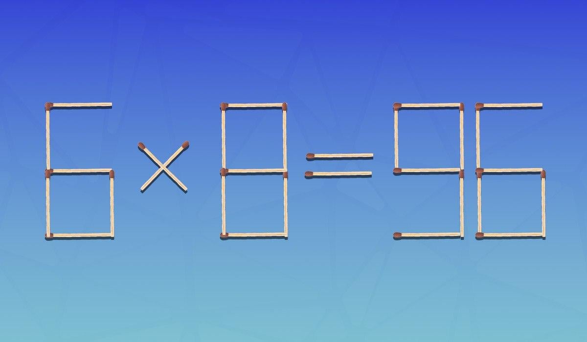 Швидка перевірка IQ: треба забрати два сірники, щоб рівняння стало правильним