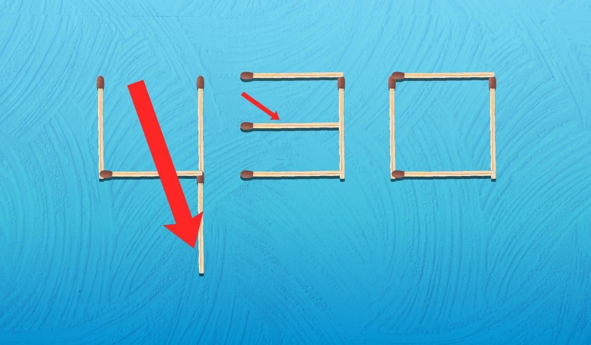 Нужно переместить всего 2 спички, чтобы показать время - половина пятого: сложный IQ-тест