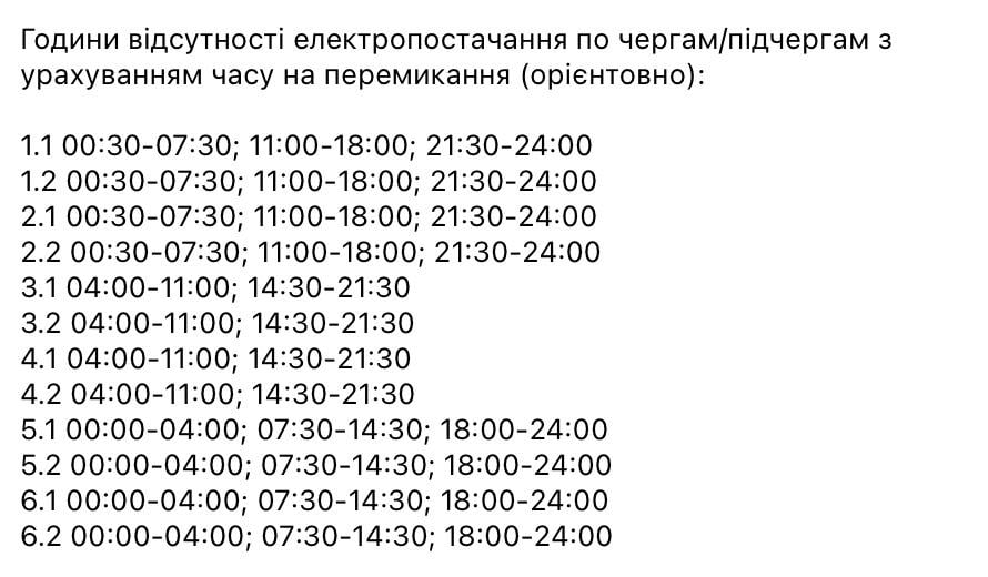 Графики отключений света на 8 февраля: когда не будет электроэнергии в воскресенье
