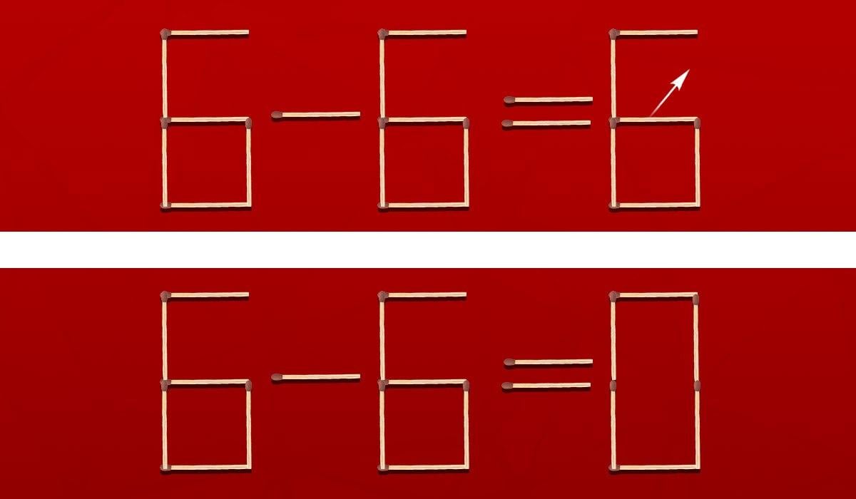 Нужно перетащить одну спичку, и равенство станет правильным: быстрый IQ-тест