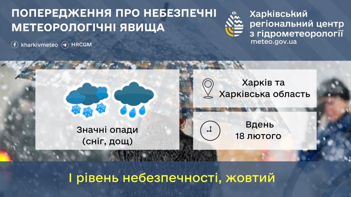 Синоптики попередили харків’ян про небезпеку: місто накриє зимова негода (інфографіка)