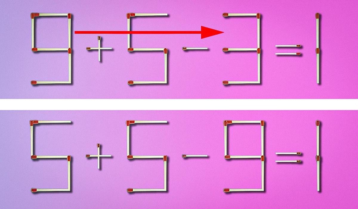 Тест для перевірки IQ: треба перемістити всього один сірник