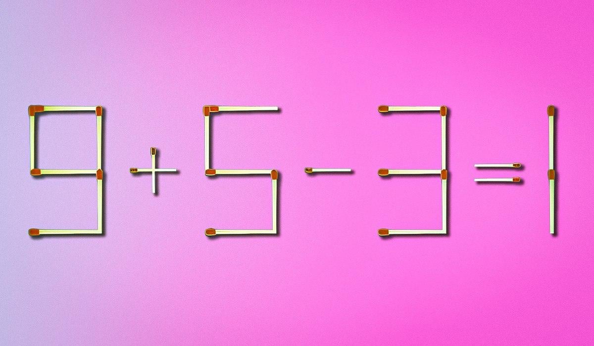 Тест для перевірки IQ: треба перемістити всього один сірник