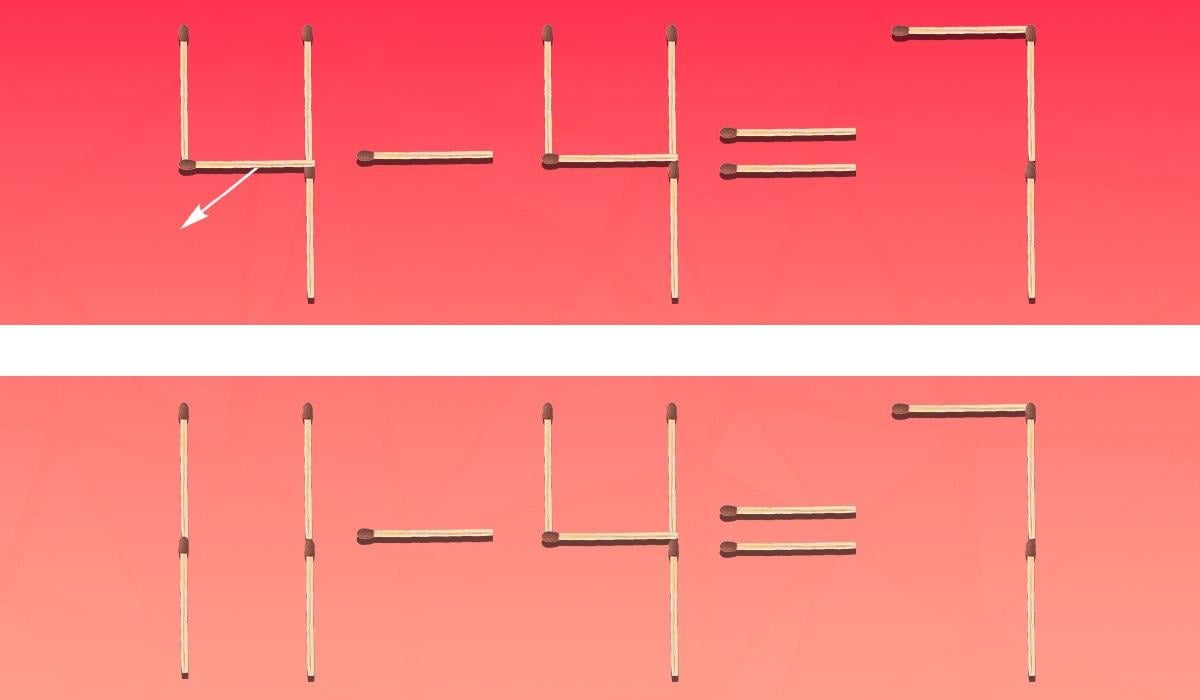 Математическая головоломка: нужно перетащить только одну спичку