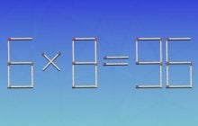 Быстрая проверка IQ: нужно убрать две спички, чтобы равенство стало правильным