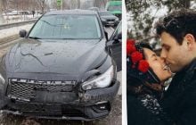 Сім'я відомого українського актора втрапила у ДТП на засніженій дорозі (фото)