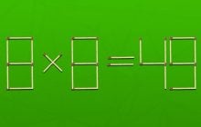 Виклик для мозку: треба перемістити один сірник, щоб виправити помилку