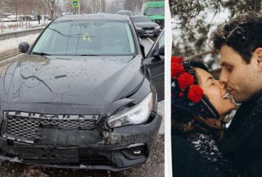 Сім'я відомого українського актора втрапила у ДТП на засніженій дорозі (фото)