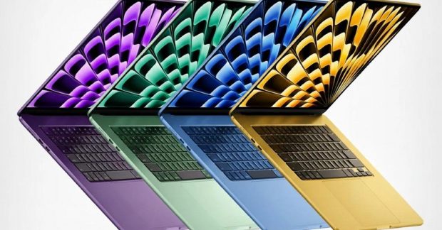 Új MacBook színek illusztráció