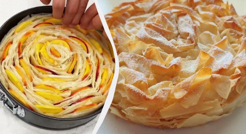 Головний конкурент Шарлотки: найніжніший яблучний пиріг з тіста філло з кремом