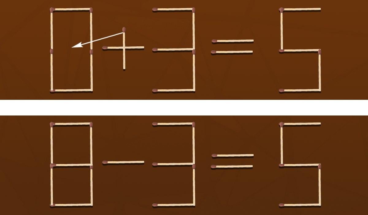 Завдання для перевірки рівня IQ: треба перекинути всього один сірник Завдання для перевірки рівня IQ: треба перекинути всього один сірник
