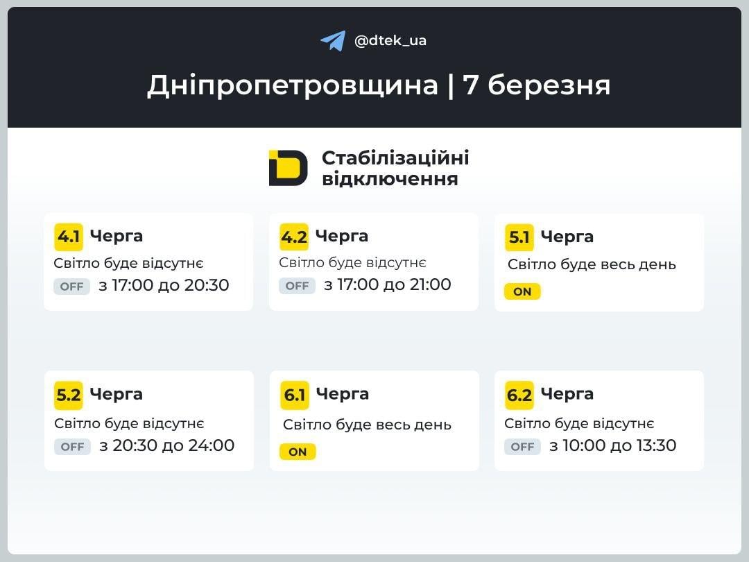 В первую весеннюю субботу в Украине будут отключать свет: кто останется в темноте