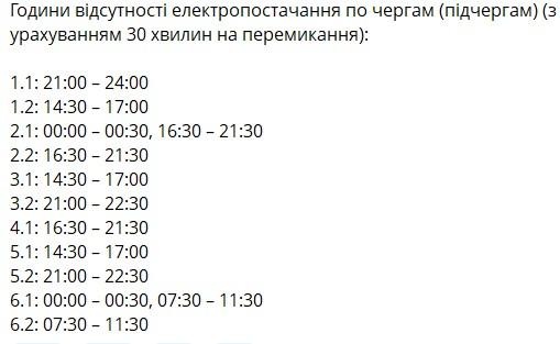 Графики отключений света на 8 марта: когда не будет электроэнергии в Украине в воскресенье