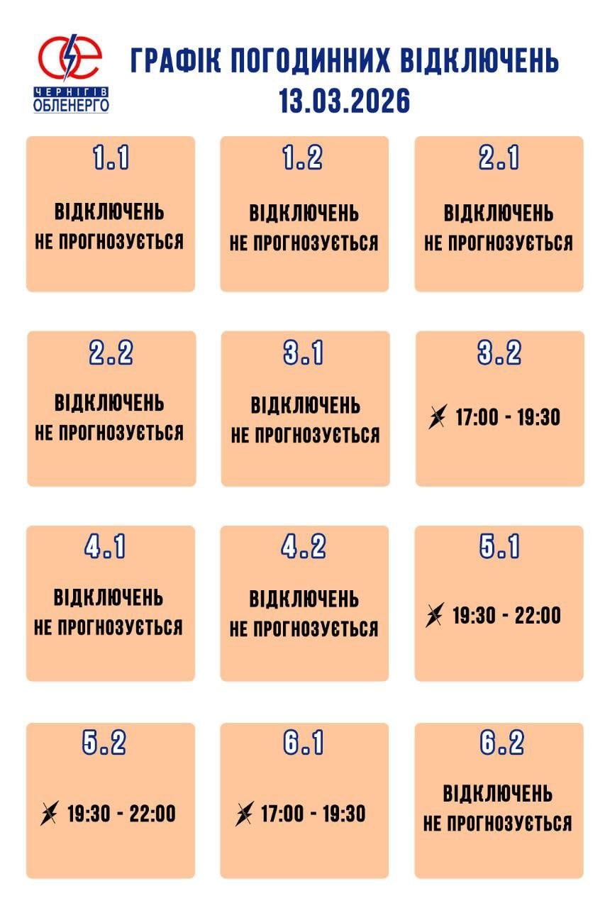 Графики отключений на 13 марта: когда не будет света в пятницу