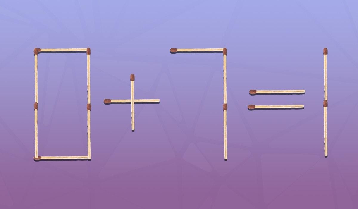 Нужно переместить одну спичку, чтобы равенство стало правильным: быстрый тест для проверки IQ