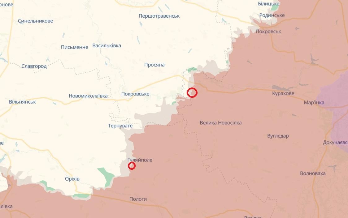 Ворог просунувся біля Гуляйполя: DeepState зазначає, що не тільки на Запоріжжі