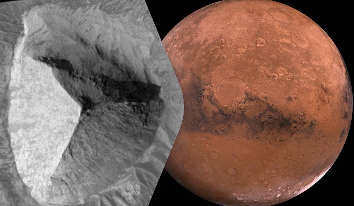 На знімках NASA, яким понад 20 років, на Марсі помітили загадкову 'тригранну піраміду'