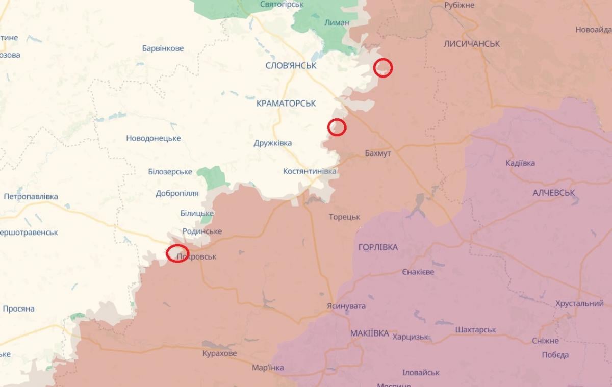 Противник просунувся поблизу трьох населених пунктів на Донеччині, - DeepState