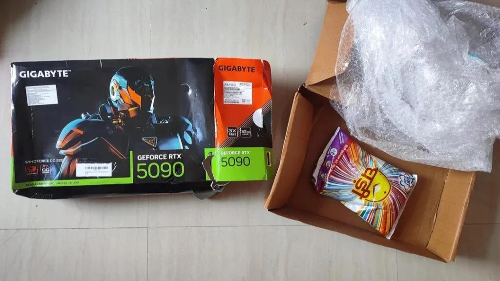 Покупець отримав пральний порошок замість GeForce RTX 5090 за 3200 доларів (фото)