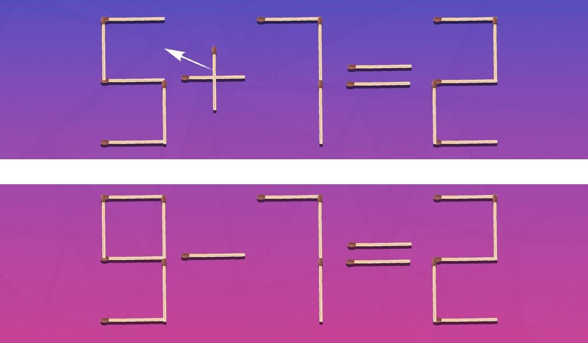 Треба перетягнути один сірник, і рівняння стане правильним: тест для перевірки інтелекту