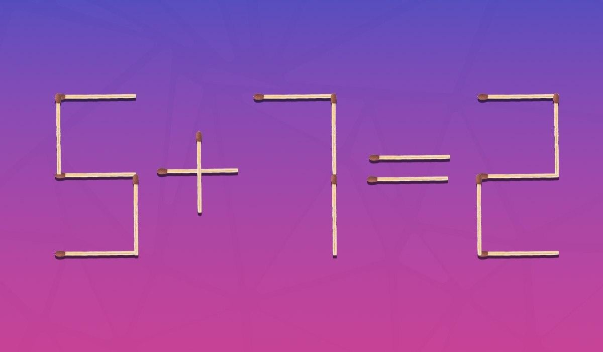 Треба перетягнути один сірник, і рівняння стане правильним: тест для перевірки інтелекту