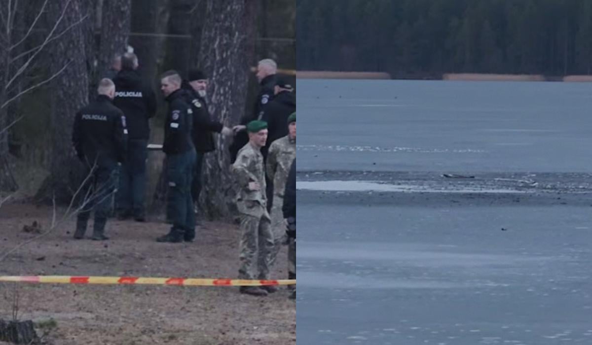 В Литве на границе с Беларусью упал и взорвался беспилотник